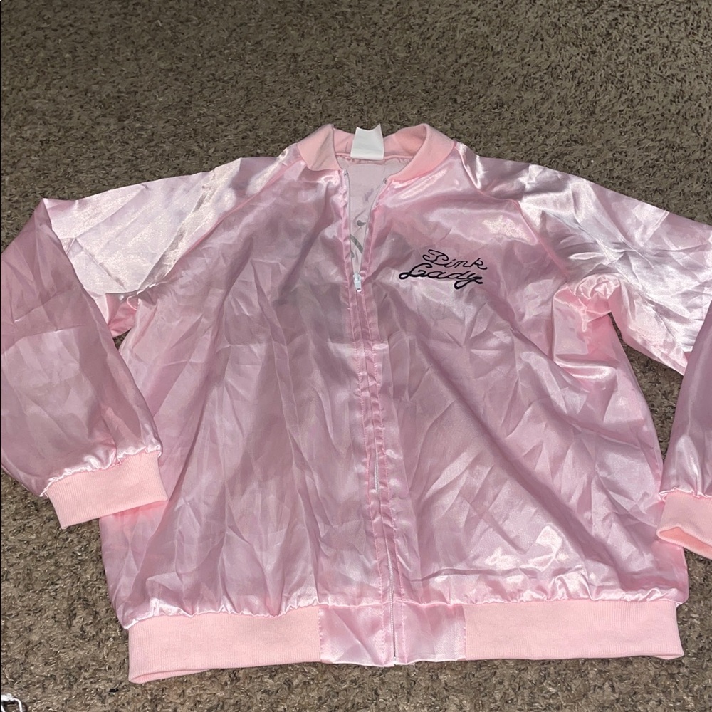 Maxim Party Supplies Pink Satin “Grease” , Sandy Light Weight Jacket (Halloween)
